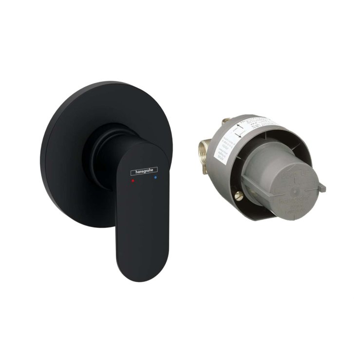 Hansgrohe Rebris S - Sprchová baterie pod omítku, s tělesem, matná černá 72648670
