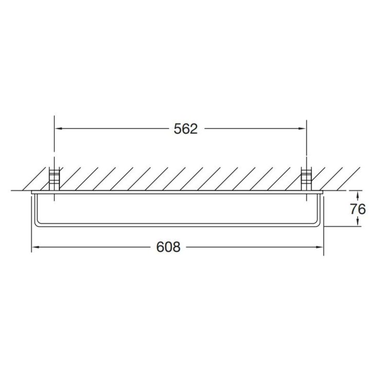 Steinberg 450 - Držák ručníků, délka 61 cm, matná černá 450 2600 S
