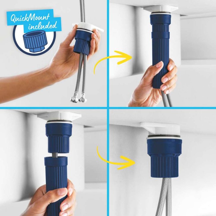 Grohe QuickFix Start - Dřezová baterie s výsuvnou sprškou, matná černá 303072431