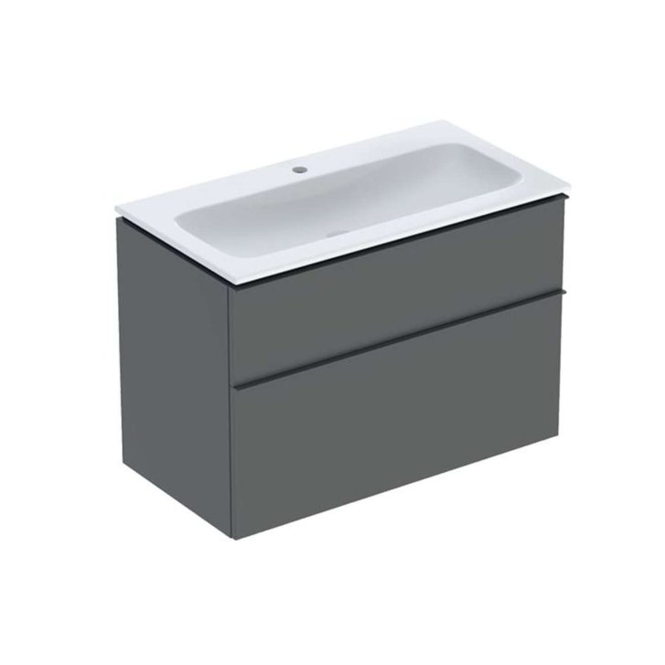 Geberit iCon - Skříňka s umyvadlem, 90x48x63 cm, 2 zásuvky, lávová 502.337.JK.1