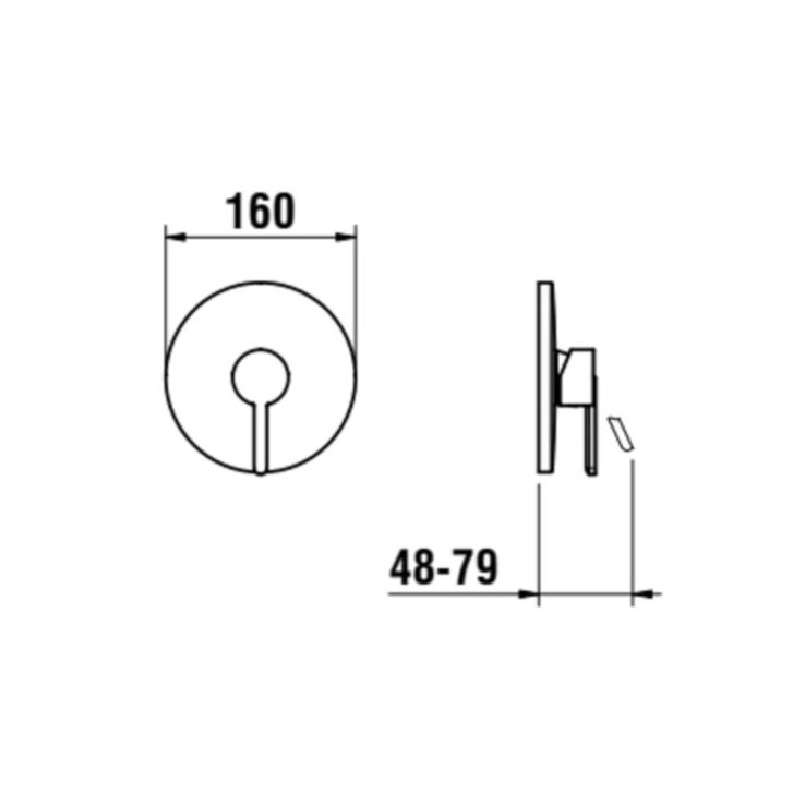 Laufen Lua - Sprchová baterie pod omítku, s tělesem, chrom H3310860048001
