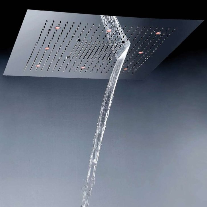 Steinberg 390 - Hlavová sprcha, 80x80 cm, 3 proudy, LED osvětlení, nerez 390 6680