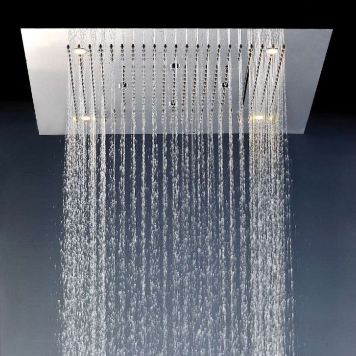 Steinberg 390 - Hlavová sprcha, 80x80 cm, 3 proudy, LED osvětlení, nerez 390 6680