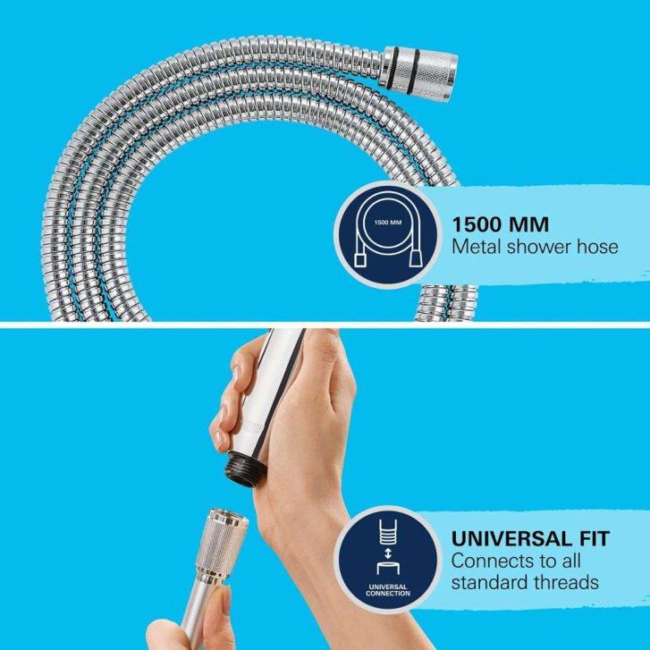 Grohe - Sprchová hadice VitalioFlex Metal Long-Life 1,5 m, chrom 22101000