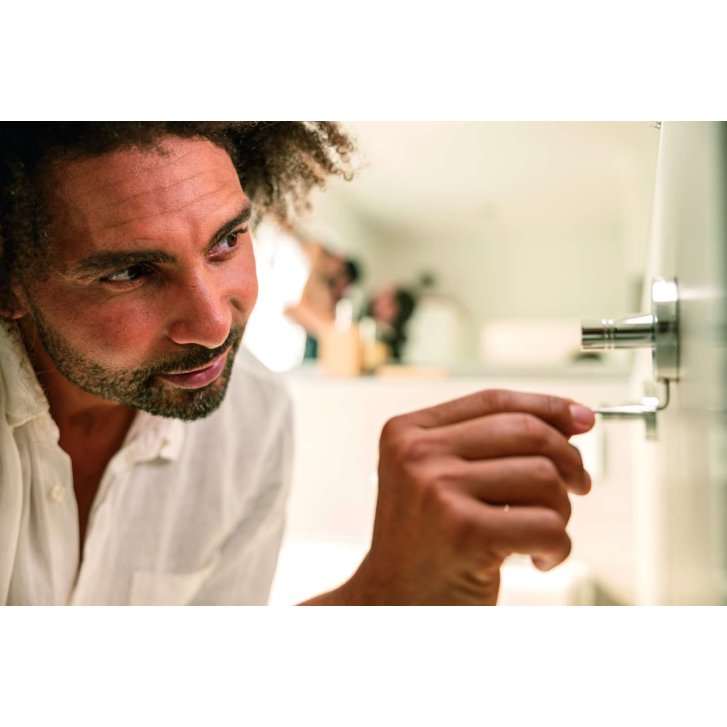 Grohe QuickFix Start Cube - WC štětka nástěnná s držákem, sklo/supersteel 40977DC0