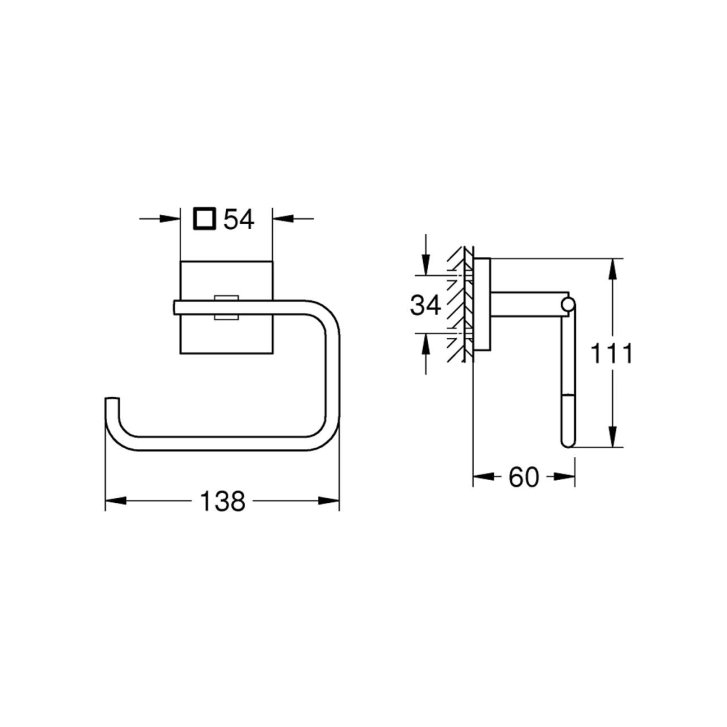 Grohe QuickFix Start Cube - Držák toaletního papíru, chrom 40978000