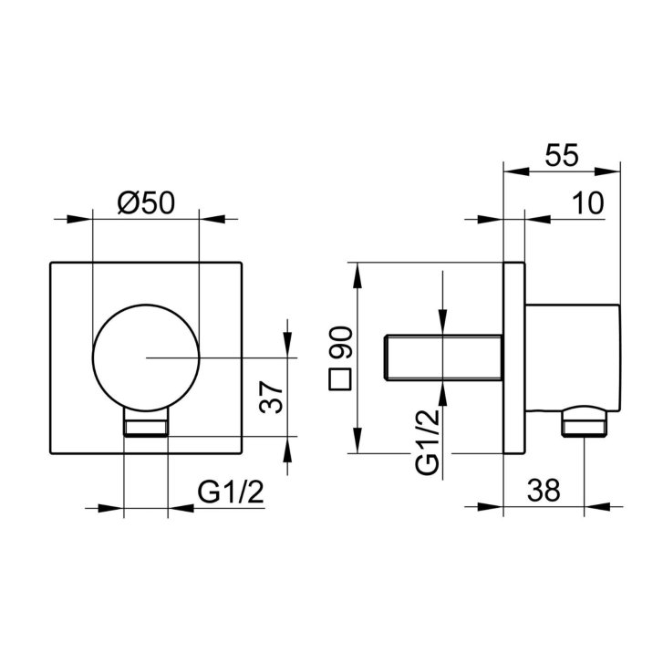 Keuco IXMO - Nástěnné kolínko, kartáčovaný bronz 59547030002