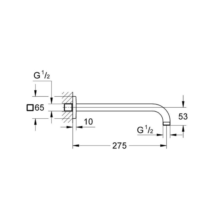 Grohe Rainshower - Sprchové rameno 28 cm, chrom 27488000