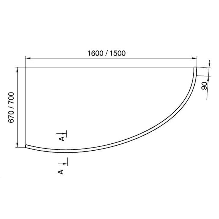 Ravak - Čelní panel k vaně Avocado 1500 mm, pravý, bílá CZS1000A00