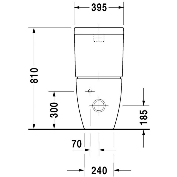 Duravit Happy D.2 - Splachovací nádrž 40x16 cm, připojení vpravo nebo vlevo, alpská bílá 0934000085