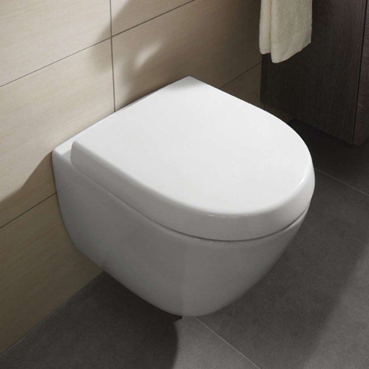 Villeroy & Boch Subway 2.0 - WC sedátko s poklopem Compact, alpská bílá 9M69Q101