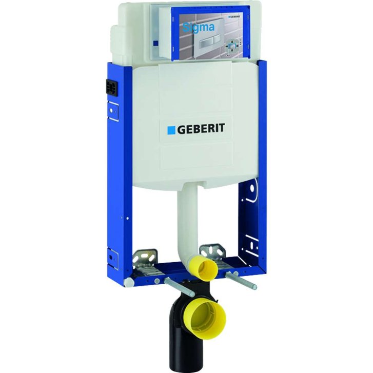 Geberit Kombifix - Set předstěnové instalace, klozet Alpha se sedátkem, tlačítko Sigma20, chrom mat/chrom 110.302.00.5 ND7
