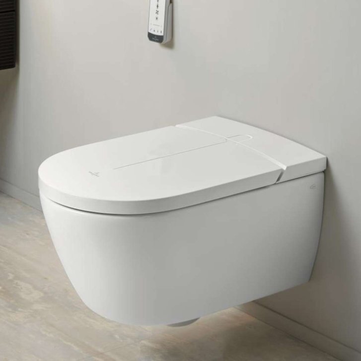 Villeroy & Boch ViClean - Elektronický bidet s keramikou, Rimless, CeramicPlus, SoftClosing, alpská bílá V0E200R1