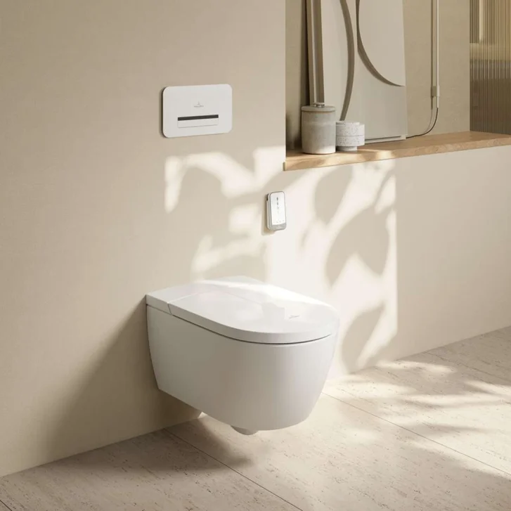 Villeroy & Boch ViClean - Elektronický bidet s keramikou, Rimless, CeramicPlus, SoftClosing, alpská bílá V0E200R1