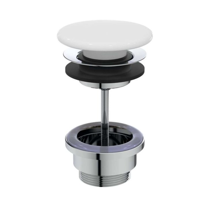 Ideal Standard - Umyvadlová výpusť, ClickClack, bílá E265301