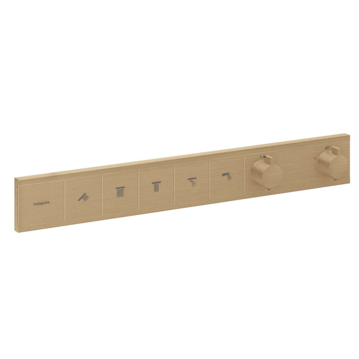 Hansgrohe RainSelect - Termostatická baterie pod omítku, pro 5 spotřebičů, kartáčovaný bronz 15384140
