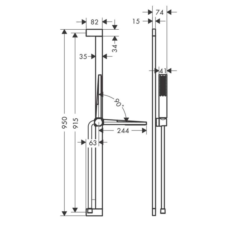 Hansgrohe Pulsify E - Set sprchové hlavice, tyče a hadice, EcoSmart+, matná černá 24381670