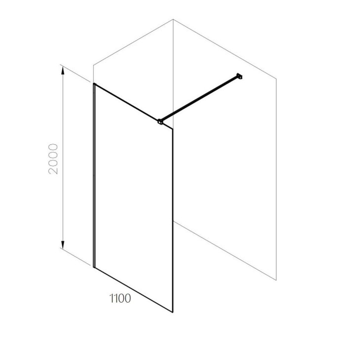 Ravak Walk-In - Sprchová stěna Walk-In, 110x200 cm, chrom/čiré sklo GW9WD0C00Z1C