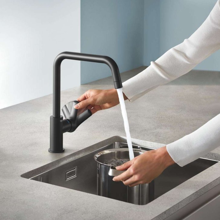 Grohe Start - Dřezová baterie, matná černá 304692430