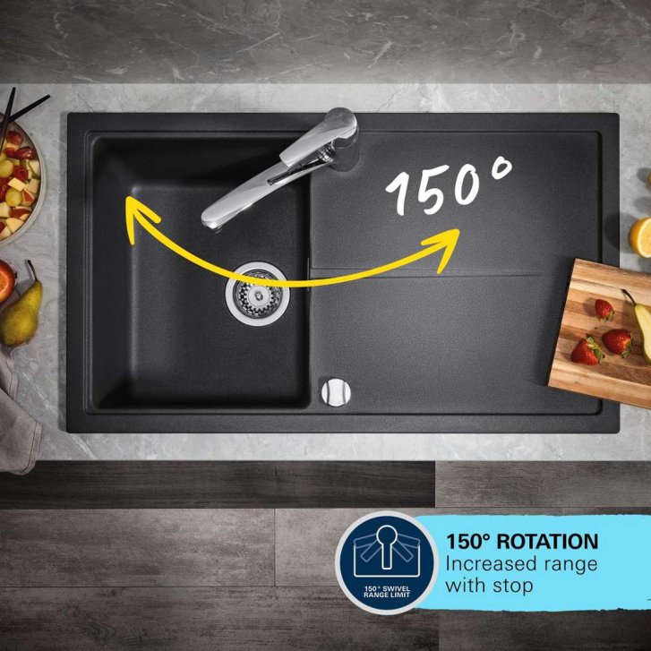 Grohe Start - Dřezová baterie, matná černá 304692430