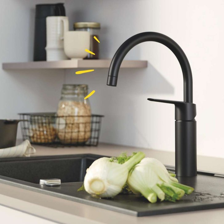 Grohe Start - Dřezová baterie, matná černá 304692430