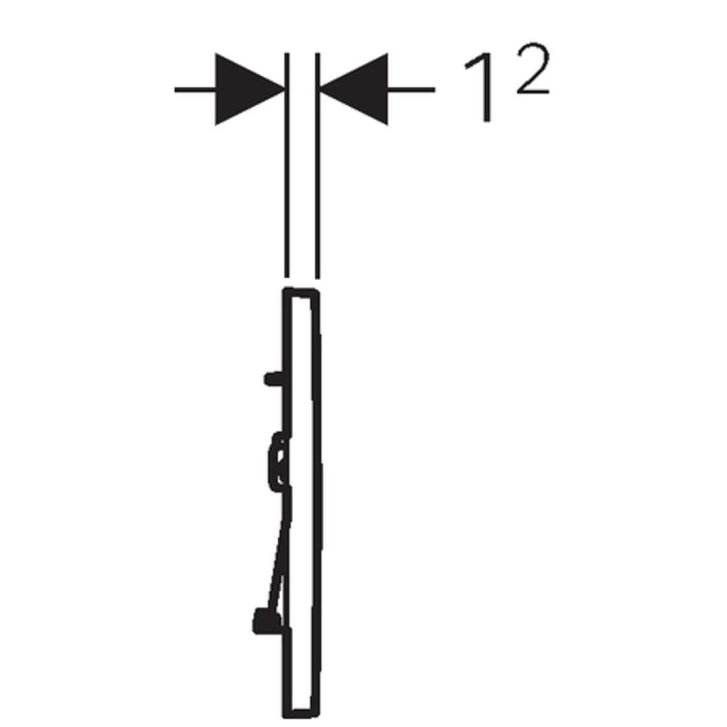 Geberit Sigma20 - Ovládací tlačítko splachování, chrom 115.883.KH.1