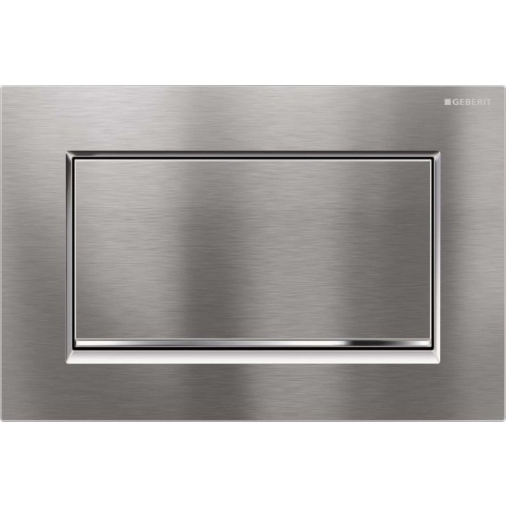 Geberit Sigma10 - Ovládací tlačítko splachování, kartáčovaný chrom/chrom 115.893.KX.1