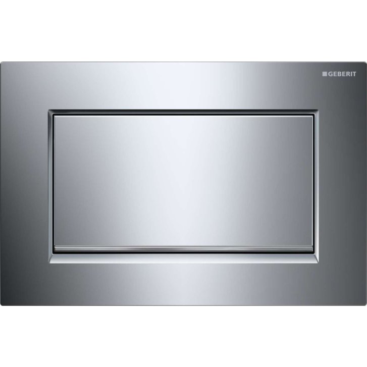 Geberit Sigma10 - Ovládací tlačítko splachování, chrom/kartáčovaný chrom 115.893.KY.1