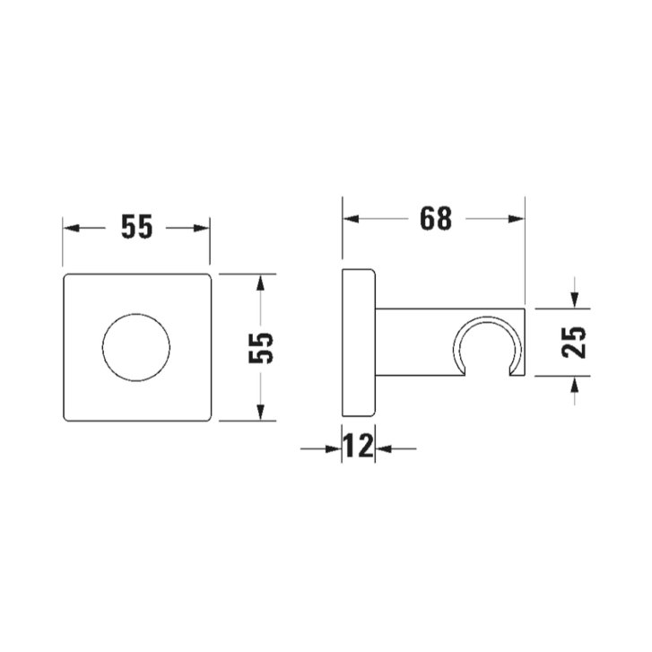 Duravit - Držák sprchy, chrom UV0620026010