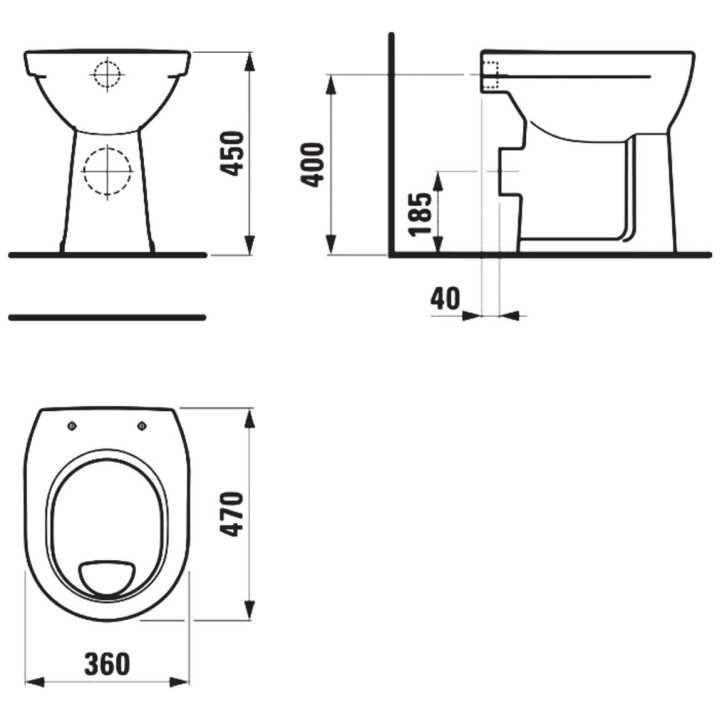 Jika Lyra plus - Stojící WC, zadní odpad, ploché splachování, bílá H8253860000001