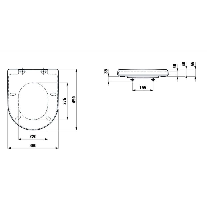 Laufen Pro - WC sedátko, odnímatelné, SoftClose, duroplast, bílá H8969513000001