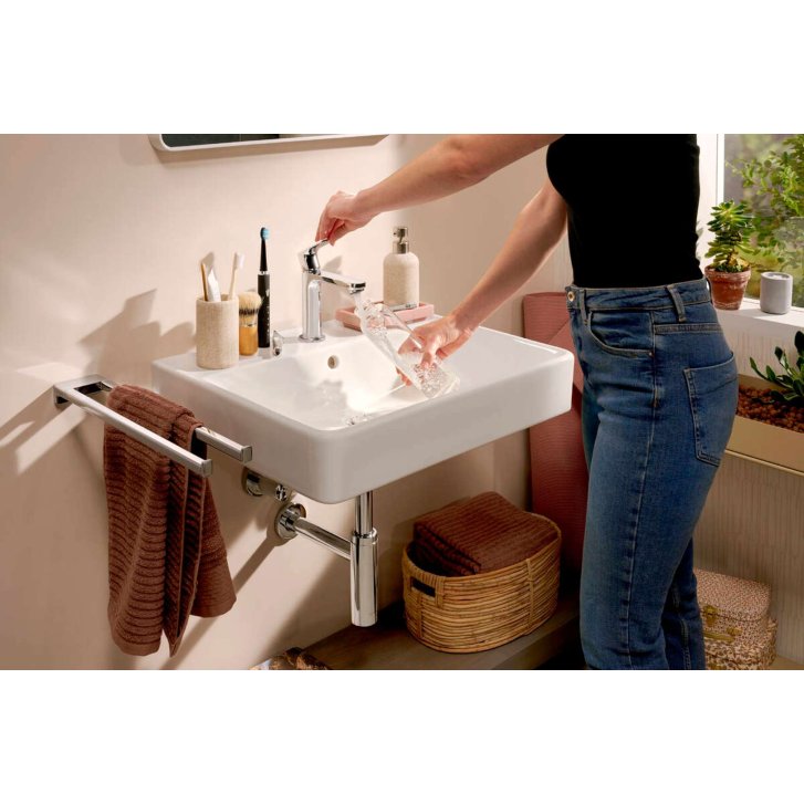 Hansgrohe Xanuia Q - Umyvadlo 60x48 cm, s přepadem, otvor pro baterii, bílá 60133450