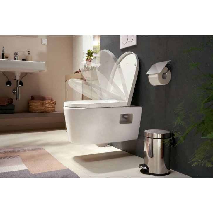 Hansgrohe EluPura Original S - Závěsné WC se sedátkem SoftClose, Rimless, bílá 62050450