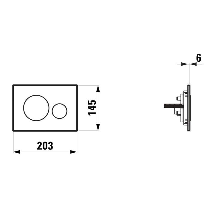 Laufen INEO - Ovládání splachování, matná černá H9001147160001