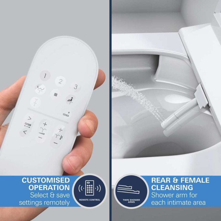 Grohe Sensia - Elektronický bidet s keramikou, Rimless, Triple Vortex, HyperClean, alpská bílá 36507SH0