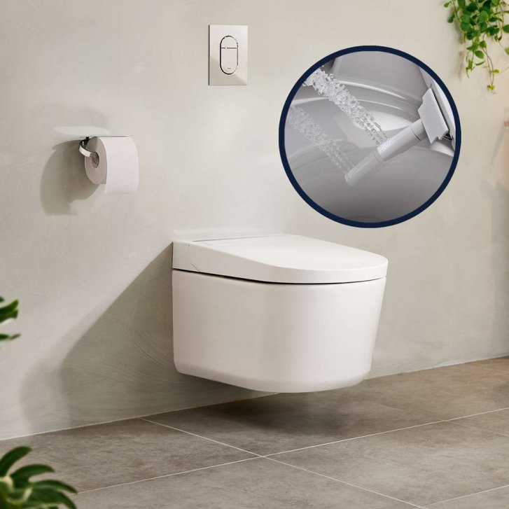 Grohe Sensia - Elektronický bidet s keramikou, Rimless, Triple Vortex, HyperClean, alpská bílá 36507SH0