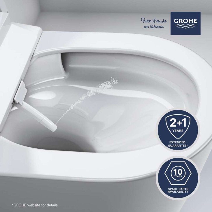 Grohe Sensia - Elektronický bidet s keramikou, Rimless, Triple Vortex, HyperClean, alpská bílá 36507SH0