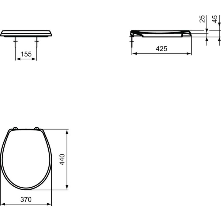 Ideal Standard Eurovit - WC sedátko, bílá W302601