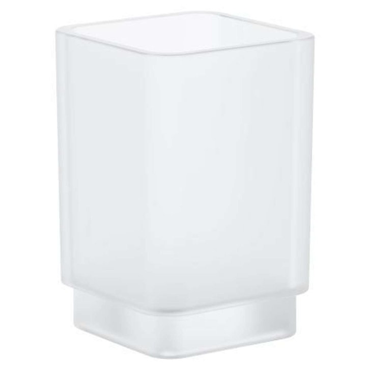 Grohe Selection Cube - Sklenička, daVinci saténová bílá 40783000