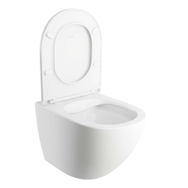 OMNIRES Ottawa - Závěsné WC se sedátkem SoftClose, Rimless, matná bílá OTTAWAMWBM