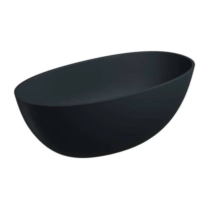OMNIRES Shell - Volně stojící vana, 148x75 cm, matná černá SHELL148WWBLV