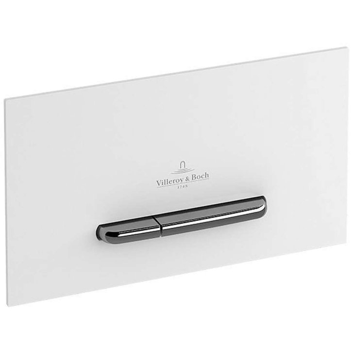 Villeroy & Boch ViConnect - Ovládací tlačítko splachování, bílá/matný chrom 922169N5