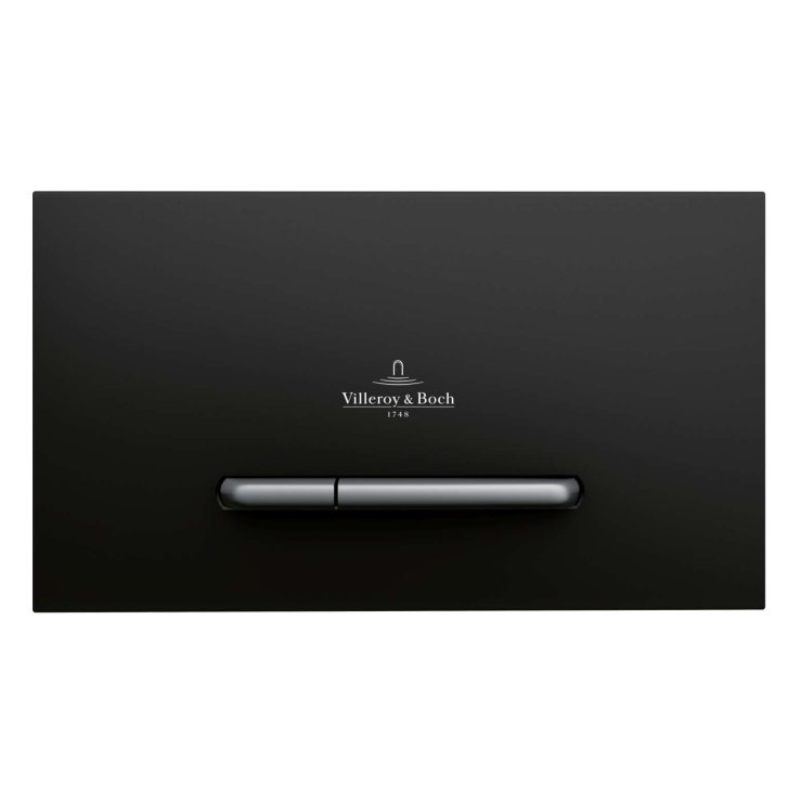 Villeroy & Boch ViConnect - Ovládací tlačítko splachování, matná černá/chrom mat 922169AN