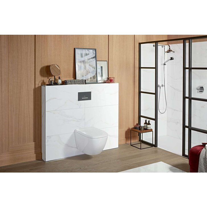 Villeroy & Boch ViConnect - Ovládací tlačítko splachování, matná černá/chrom mat 922169AN
