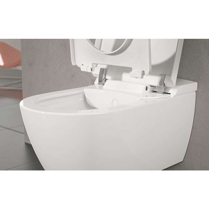 Villeroy & Boch ViClean - Elektronický bidet s keramikou, Rimless, CeramicPlus, SoftClosing, alpská bílá V0E100R1