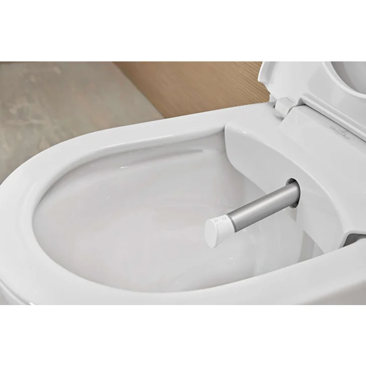 Villeroy & Boch ViClean - Elektronický bidet s keramikou, Rimless, CeramicPlus, SoftClosing, alpská bílá V0E100R1