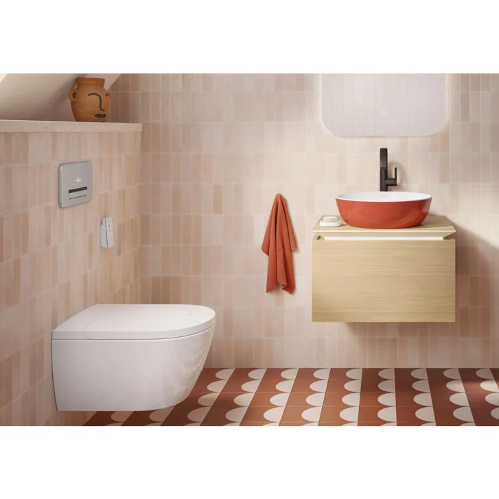 Villeroy & Boch ViClean - Elektronický bidet s keramikou, Rimless, CeramicPlus, SoftClosing, alpská bílá V0E100R1
