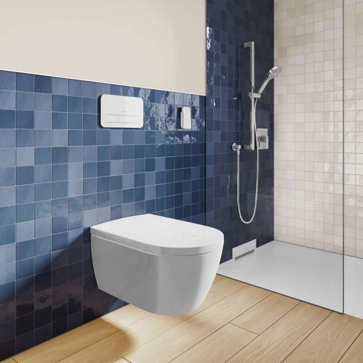 Villeroy & Boch ViClean - Elektronický bidet s keramikou, Rimless, CeramicPlus, SoftClosing, alpská bílá V0E100R1