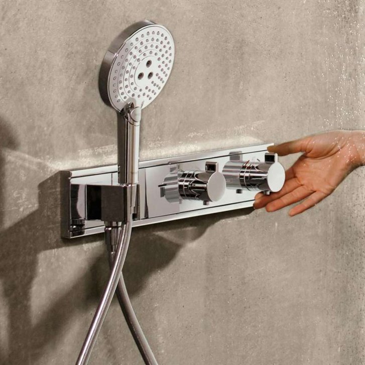 Hansgrohe RainSelect - Termostatická sprchová baterie pod omítku, pro 2 výstupy, chrom 15355000