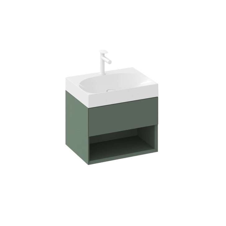 Ravak Lite - Umyvadlová skříňka 60x45x43 cm, 1 zásuvka, Grey Green X000001858